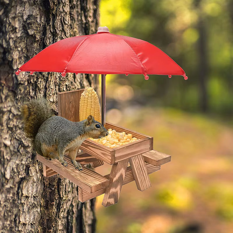 Bench Hanging Feeding Table Mini Umbrella Ornament